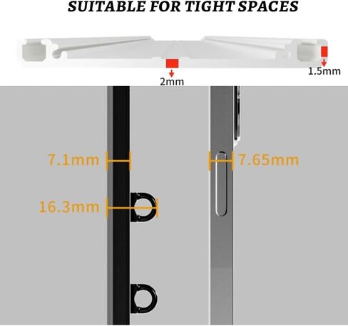 Double Track Aluminium Rail, Heavy-Duty Curtain Track for Room Divider, Perfect for Living Room, Bathroom, Bedroom,Black,500cm16.4ft in Saudi Arabia