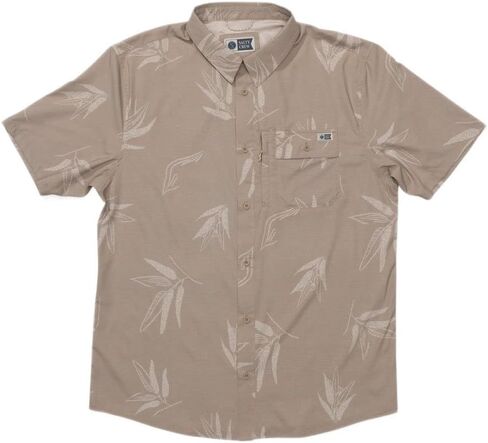 Salty Crew Mens Flagship UV Button Up Shirt - Dark Khaki, X-Large in Kuwait
