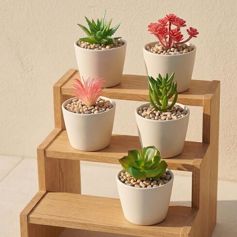 6 Pcs Succulents Artificial Faux Succulents Unpotted Green Fake Succulent Plants Small Succulent for DIY Crafting Home Wall Office Decoration (excluding pots) in Saudi Arabia