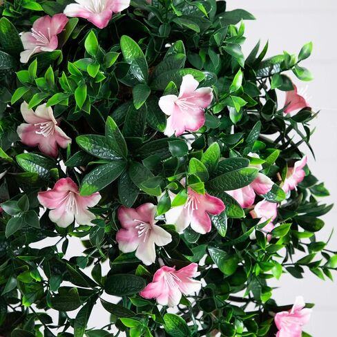 Nearly Natural 34in UV Resistant Artificial Azalea Hanging Basket - Pink Blooms - Indoor/Outdoor in Saudi Arabia