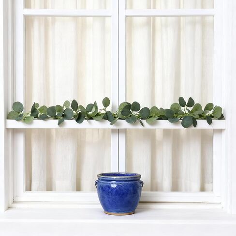 2pcs Artificial Eucalyptus Garland Fake Silk Leaves Vines Greenery Garland Stems for Wedding Backdrops Indoor/Outdoor Arch Wall & Event Decoration in Saudi Arabia