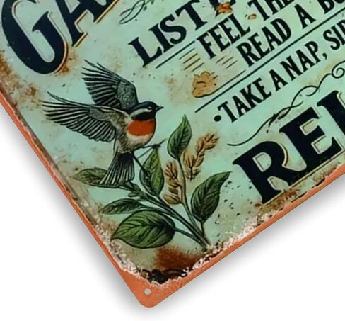 Garden Signs Vintage Metal Sign, Retro Garden Signs for Outside Home Gardening Greenhouse Yard Outdoor Decor 8x12 Inch in Saudi Arabia
