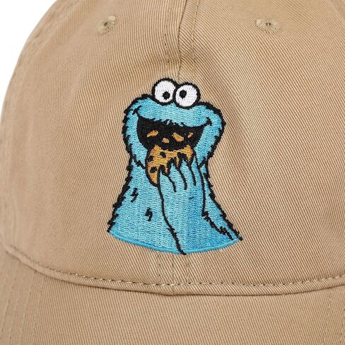 Bioworld Sesame Street Cookie Monster Tan Unstructured Baseball Cap in Kuwait