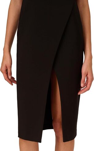 Adrianna Papell Rhinestone Rosette Halter Midi Sheath Dress in Kuwait