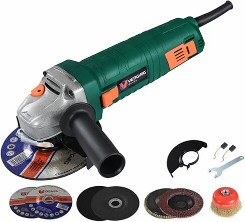 Angle Grinder, 7.5-Amp 4 1/2 Angle Grinder Tool with Grinding, Polishing and Rust Removal Capabilities, Variable Speed Angle Grinder, Metal Grinder Tool, Non-Slip and Shockproof Handle in Kuwait
