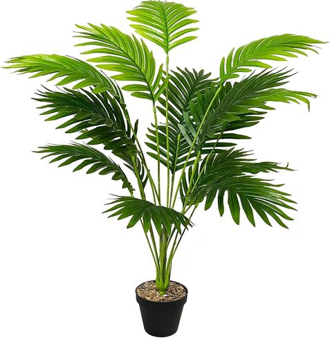 Tall Faux Palm Tree Realistic Potted Silk Artificial Plants Indoor with Pot Floor Plant for Home Office Living Room Bedroom Outdoor Wedding Stairs Foyer Decor (31" Green) in Saudi Arabia