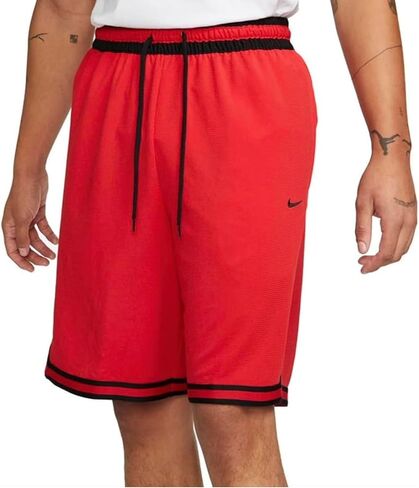 شورت كرة السلة Nike Dri-Fit DNA للرجال مقاس 10 بوصات فضفاض (الولايات المتحدة، ألفا، كبير، عادي، عادي، أحمر جامعي/أسود #657) in Kuwait