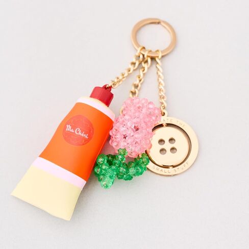 ban.do Fidget Keychain, Sensory Keyring Accessory with Paint Tube Charm, Button & Beaded Flower for Keys or Bags (Celebrate the Small Stuff) in Kuwait