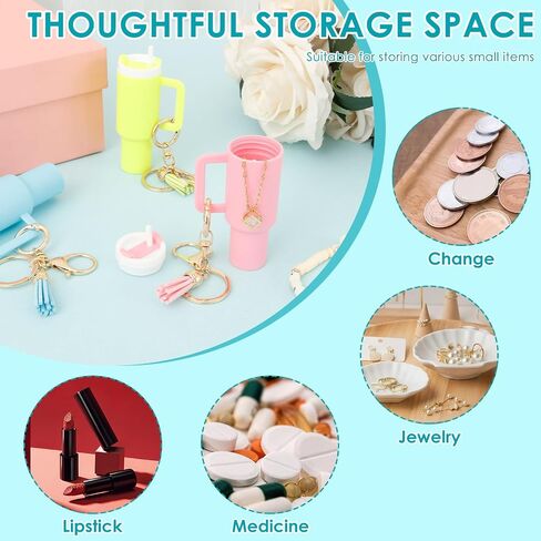 Mini Tumbler Keychain for Chapstick Holder with Detachable Lid Attractive Tumbler Shape Backpack Charm Bulk in Saudi Arabia