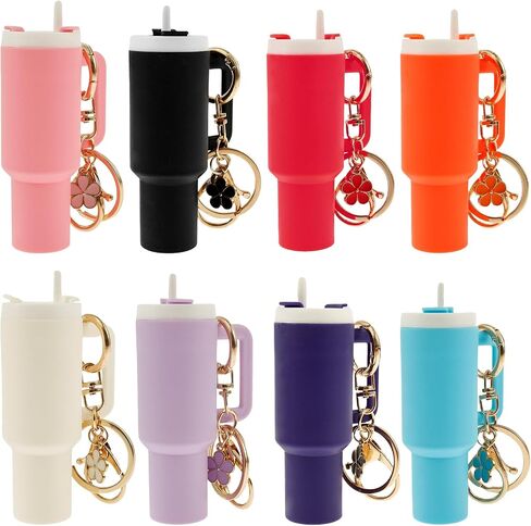 Mini Tumbler Keychain for Chapstick Holder with Detachable Lid Attractive Tumbler Shape Backpack Charm Bulk in Saudi Arabia