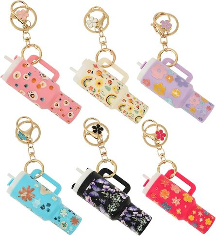 Mini Tumbler Keychain for Chapstick Holder with Detachable Lid Attractive Tumbler Shape Backpack Charm Bulk in Saudi Arabia