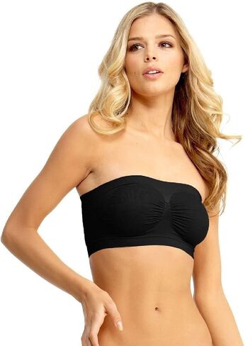 SlimMe Strapless Bandeau Bra, Wireless, Strapless, Seamless Bra for Women - Sizes S to XL in Saudi Arabia