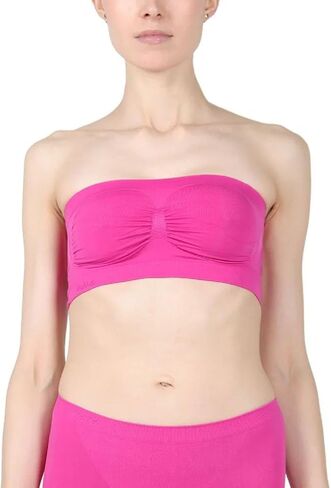 SlimMe Strapless Bandeau Bra, Wireless, Strapless, Seamless Bra for Women - Sizes S to XL in Saudi Arabia