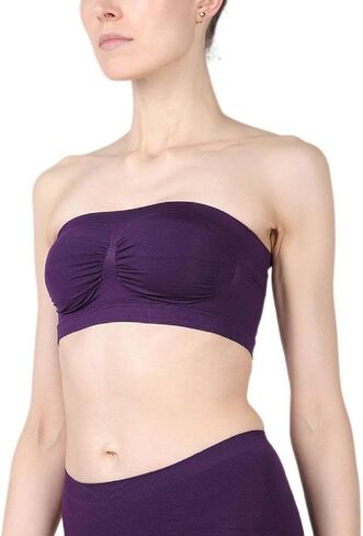 SlimMe Strapless Bandeau Bra, Wireless, Strapless, Seamless Bra for Women - Sizes S to XL in Saudi Arabia