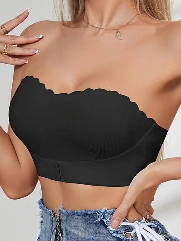 Strapless Front Closure Bra, Front Buckle Pull-up Support,Gather Together, with Non-Slip, Seamless Comfortable in Kuwait