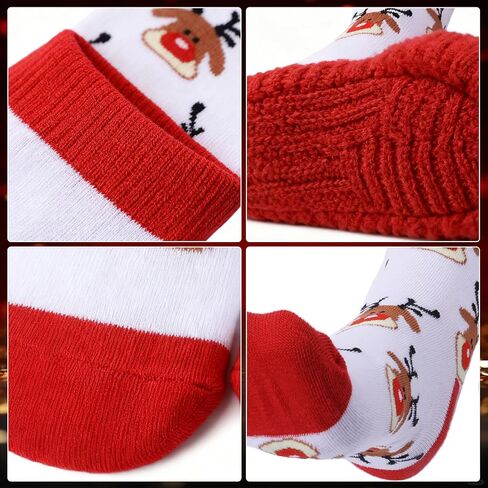 Surakey 36 Pairs Christmas Socks Crew Colorful Fun Festive Soft Novelty Pattern Winter Holiday Slipper Socks for Teenagers Xmas Christmas in Kuwait