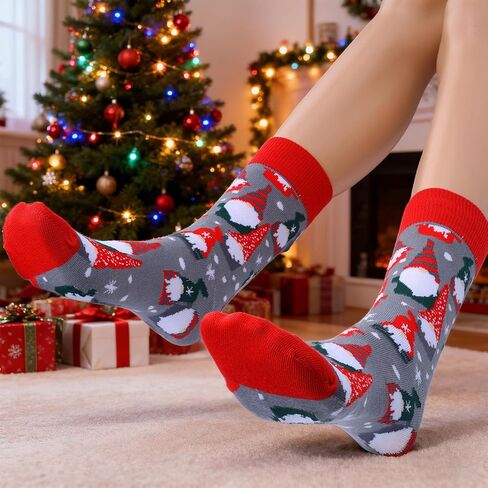 Surakey 36 Pairs Christmas Socks Crew Colorful Fun Festive Soft Novelty Pattern Winter Holiday Slipper Socks for Teenagers Xmas Christmas in Kuwait