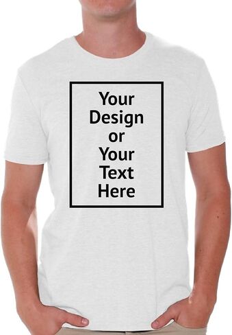Personalized Shirt for Men Custom T-Shirt Add Your Image T-Shirt Add Your Text Photo Front/Back Print in Saudi Arabia