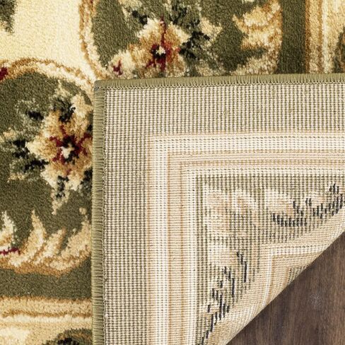 SAFAVIEH Lyndhurst Collection Area Rug - 8' x 11', Sage & Ivory, Traditional European Medallion Design, Non-Shedding & Easy Care, Ideal for High Traffic Areas in Living Room, Bedroom (LNH218B) in Kuwait