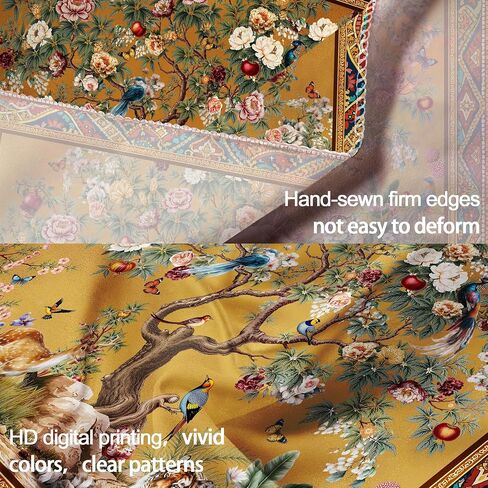 Riyidecor Tree of Life Tapestry Boho Vintage Yellow Trees Indian Bohemian Birds Plant Animal Tiger Aesthetic Wall Hanging 59Wx51H Inch Bedroom Living Room Dorm Wall Home Decor in Kuwait