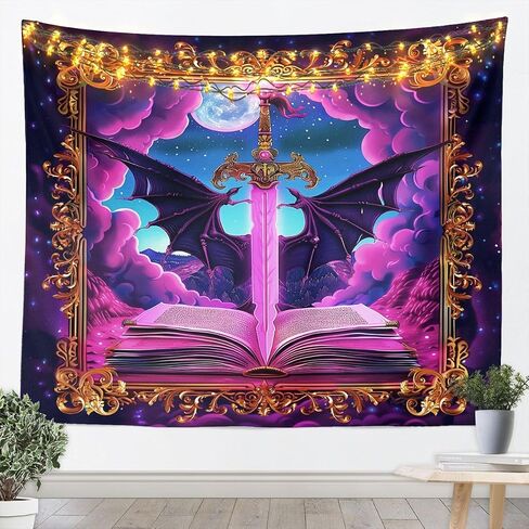 Manfei Bearded Dragon Kids Tapestry,Cartoon Lizard Reptile Animals Wall Tapestries,Girls Boys Room Decor,Star Moon Modern Fashion Wall Tapestries,Colorful Home Wall Decor,Medium 59.1 x 59.1 Inches in Saudi Arabia