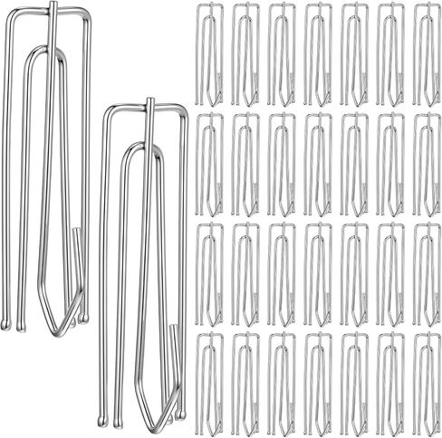 30 PCS Pinch Pleat Curtain Hooks, Stainless Steel Curtain Pleat Hook, 4 Prongs Pinch Hooks, Drapery Clasp and Pin, Drapery Hook Traverse Pleater for Window Door Living Bathroom Curtains in Saudi Arabia