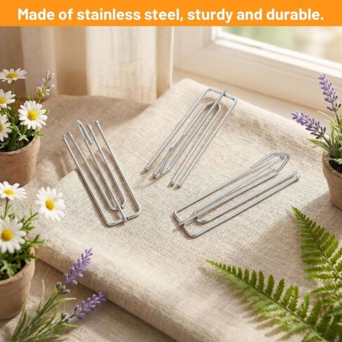 30 PCS Pinch Pleat Curtain Hooks, Stainless Steel Curtain Pleat Hook, 4 Prongs Pinch Hooks, Drapery Clasp and Pin, Drapery Hook Traverse Pleater for Window Door Living Bathroom Curtains in Saudi Arabia