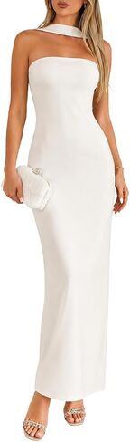MISSJOY Women's Long Bodycon Maxi Dress Elegant Halter Neck Formal Wedding Guest Cocktail Party Dresses in Saudi Arabia