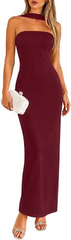 MISSJOY Women's Long Bodycon Maxi Dress Elegant Halter Neck Formal Wedding Guest Cocktail Party Dresses in Saudi Arabia