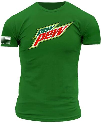 Do The Pew Pew Vintage Style Distressed Premium Modern Athletic Fit T-Shirt in Saudi Arabia
