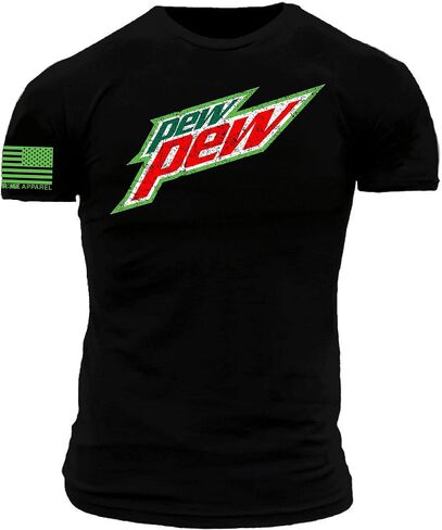 Do The Pew Pew Vintage Style Distressed Premium Modern Athletic Fit T-Shirt in Saudi Arabia