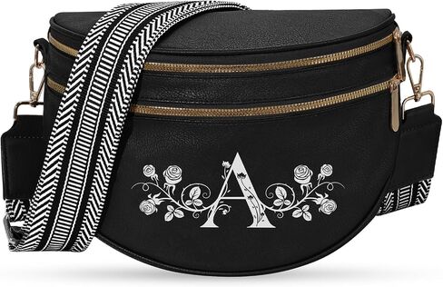 Viverte Personalized Gifts for Women Initial Bum Bags Pu Leather Crossbody Bags Letters Purses for Mom in Saudi Arabia