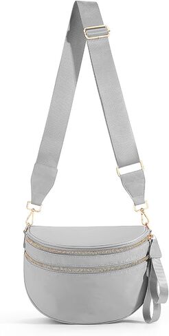 hibear Nylon Bum Bags for Women Crossbody Spacious Checkered Crossbody Bag Large fanny packs for women Belt Purse in Saudi Arabia