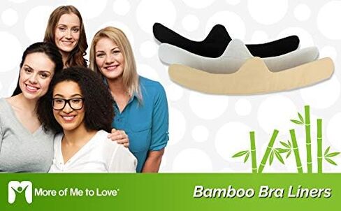 More of Me to Love Viscose and Cotton Blend Bra Liner (Black, 3-Pack, Medium) - Wicking, Easy-Care, Soft in Saudi Arabia