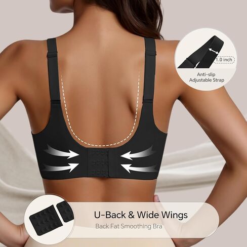 UIMERO 2026 Womens Wireless Bra Black in Saudi Arabia