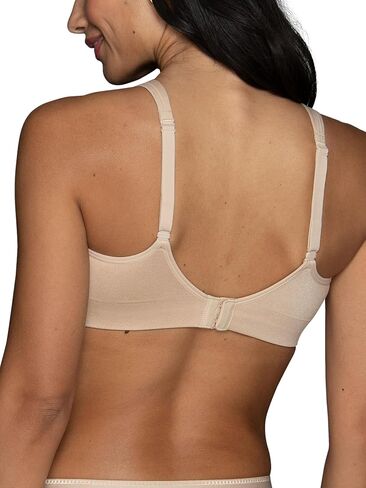 Vanity Fair Women's Wireless Beyond Comfort Bra with Breathable Cups (S-3XL), Convertible Straps (72204), 2 Pack Black/Neutral, XX-Large in Kuwait