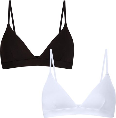 MeUndies FeelFree Triangle Bralette - بدون أسلاك، أكواب مزدوجة الطبقات، شكل ناعم صغير، أشرطة قابلة للتحويل قابلة للتعديل in Kuwait