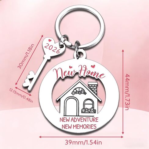 House Warming New Home Keychain Gifts 2026 Housewarming Valentines Anniversary Couple Gift for New Moving House Warming Gifts for Women Men Couple Friends Homeowners Home Essentials Apartment in Saudi Arabia