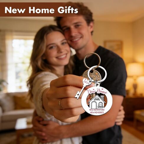 House Warming New Home Keychain Gifts 2026 Housewarming Valentines Anniversary Couple Gift for New Moving House Warming Gifts for Women Men Couple Friends Homeowners Home Essentials Apartment in Saudi Arabia