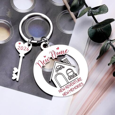 House Warming New Home Keychain Gifts 2026 Housewarming Valentines Anniversary Couple Gift for New Moving House Warming Gifts for Women Men Couple Friends Homeowners Home Essentials Apartment in Saudi Arabia