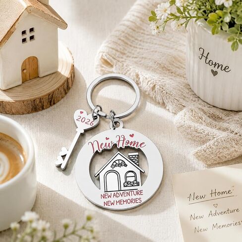 House Warming New Home Keychain Gifts 2026 Housewarming Valentines Anniversary Couple Gift for New Moving House Warming Gifts for Women Men Couple Friends Homeowners Home Essentials Apartment in Saudi Arabia