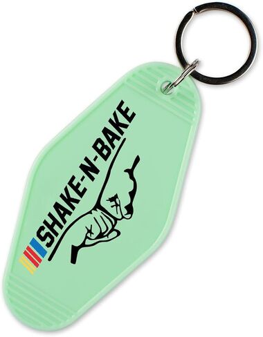 TeesAndTankYou Shake-N-Bake Racing Vintage Style Motel Keychain Key Tag 3.5" in Saudi Arabia