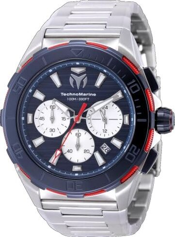 TechnoMarine Seven SEAS Men 44mm Stainless Steel Blue + Steel Dark Blue+Steel dial VD53 Quartz in Saudi Arabia