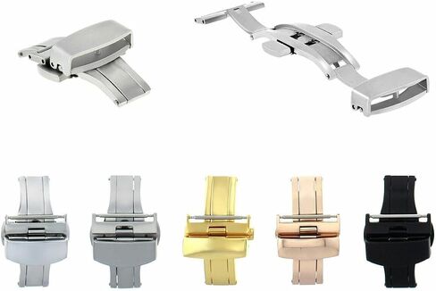 Ewatchparts 14MM-24MM WATCH BUTTERFLY DEPLOYMENT CLASP BUCKLE COMPATIBLE WITH TISSOT LEATHER BAND STRAP in Saudi Arabia