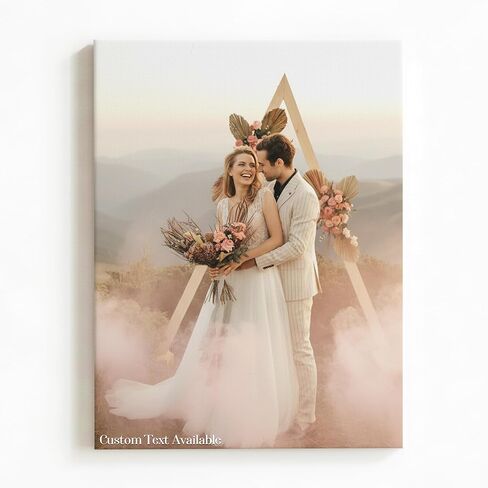Custom Poster & Canvas Prints, Personalized Wall Art with Your Photo, Gallery Wrapped Stretched Canvas, 8x10 Vertical, Birthday Gift for Parents Grandparents Couples in Kuwait