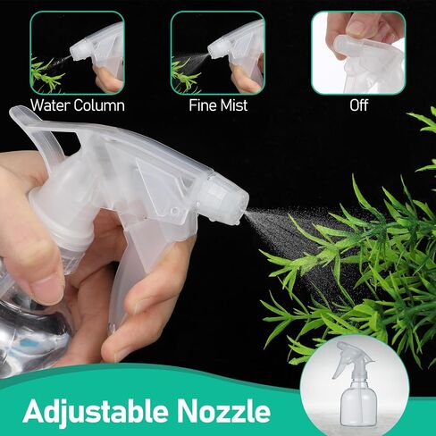 12 Pcs 8 oz Empty Plastic Spray Bottle with Trigger Sprayers Pet Adjustable Head from Fine to Stream Refillable for Hair, Plants, Cooking, Pets, Bath, Beauty, Cleaning, No Leakage (Clear) in Saudi Arabia