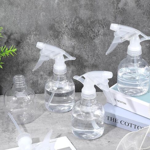 12 Pcs 8 oz Empty Plastic Spray Bottle with Trigger Sprayers Pet Adjustable Head from Fine to Stream Refillable for Hair, Plants, Cooking, Pets, Bath, Beauty, Cleaning, No Leakage (Clear) in Saudi Arabia