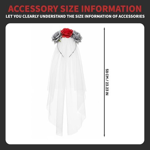 Horror Bride Wedding Dress with Bridal Veil Ghost Costume Women Skull Scary Bloody Zombie Gown for Halloween​ in Saudi Arabia