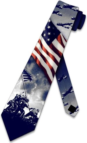 Three Rooker Patriotic Ties Mens World War II Necktie Flag Tie in Kuwait