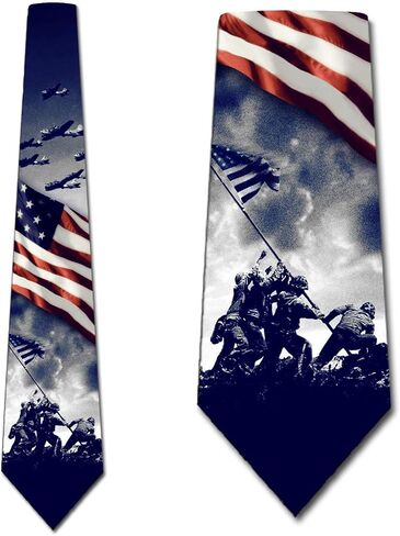Three Rooker Patriotic Ties Mens World War II Necktie Flag Tie in Kuwait